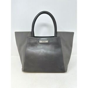 Tumi Everyday Leather Small Satchel Storm Gray